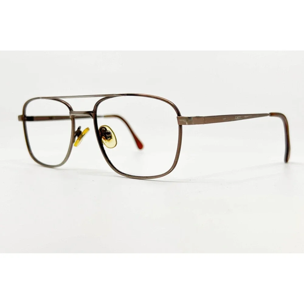 Hilco Eyeglasses Mens Bronze SG301 Double Bridge Aviator 140